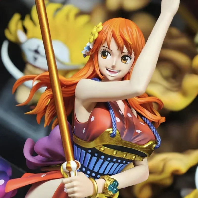 30cm Lx Ghost Island Warrior Nami One Piece Gk Garage Kit Anime Trendy Play Desktop Model Statue Ornament Toys Birthday Gifts