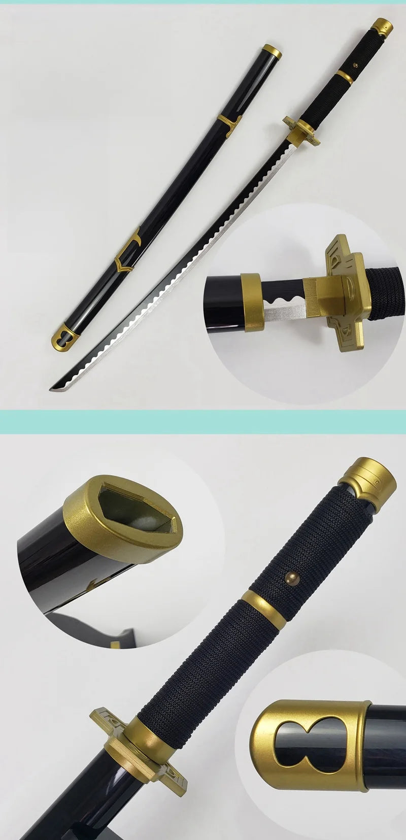 40inch Roronoa Zoro Katana Wooden Shanks Sword Anime Cosplay Prop Ninja Knife Real Size Japanese Katana Samurai Sabre Toys Gift