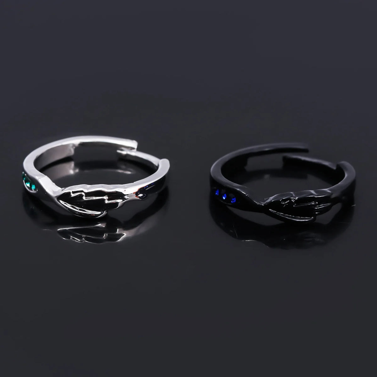 Brdwn Attack on Titan Unisex Eren Jager Mikasa Ackerman Cosplay Halloween Lovers Couple Ring
