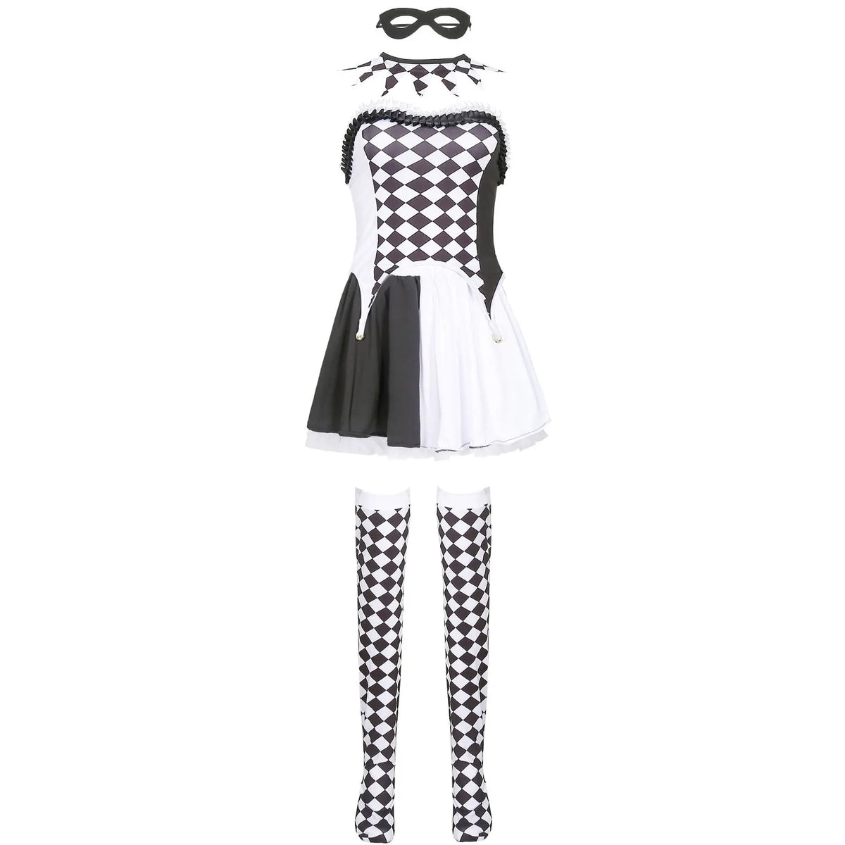 ZOETOPKID Halloween Cosplay Costumes Clown Circus Party Dress Uniforms Female Costume Naughty Clown Performance Joker Clothing