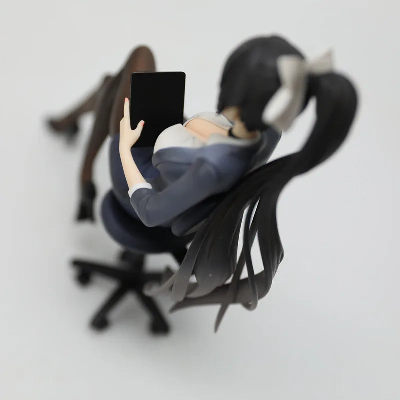 Anime Figure Azur Lane Takao Office Secretary Pvc Statue Bookshelf Computer Case Decoration Desktop Ornament Adult Collection