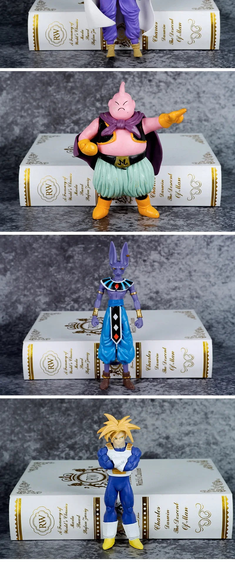 8Pcs/Set Anime Dragon Ball Z Son Goku Trunks Beerus Majin Buu Action Figure Vegeta Piccolo Son Gohan Super Saiyan Model Doll