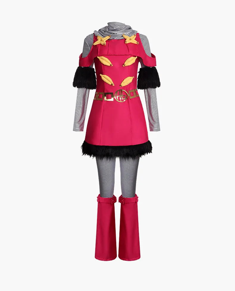 Hot Pants Cosplay Costumes Uniform Ainme JOJO Rose Red Dress Role Play Halloween Carnival Party Dressing For Women Clothing