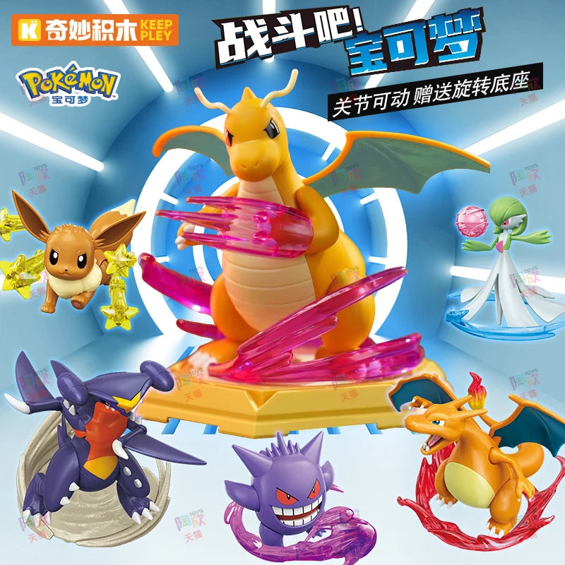 Original Pokemon Action Figure Pikachu Charizard Gengar Dragonite Gengar Movable Toy Decoration Model Birthday Gifts