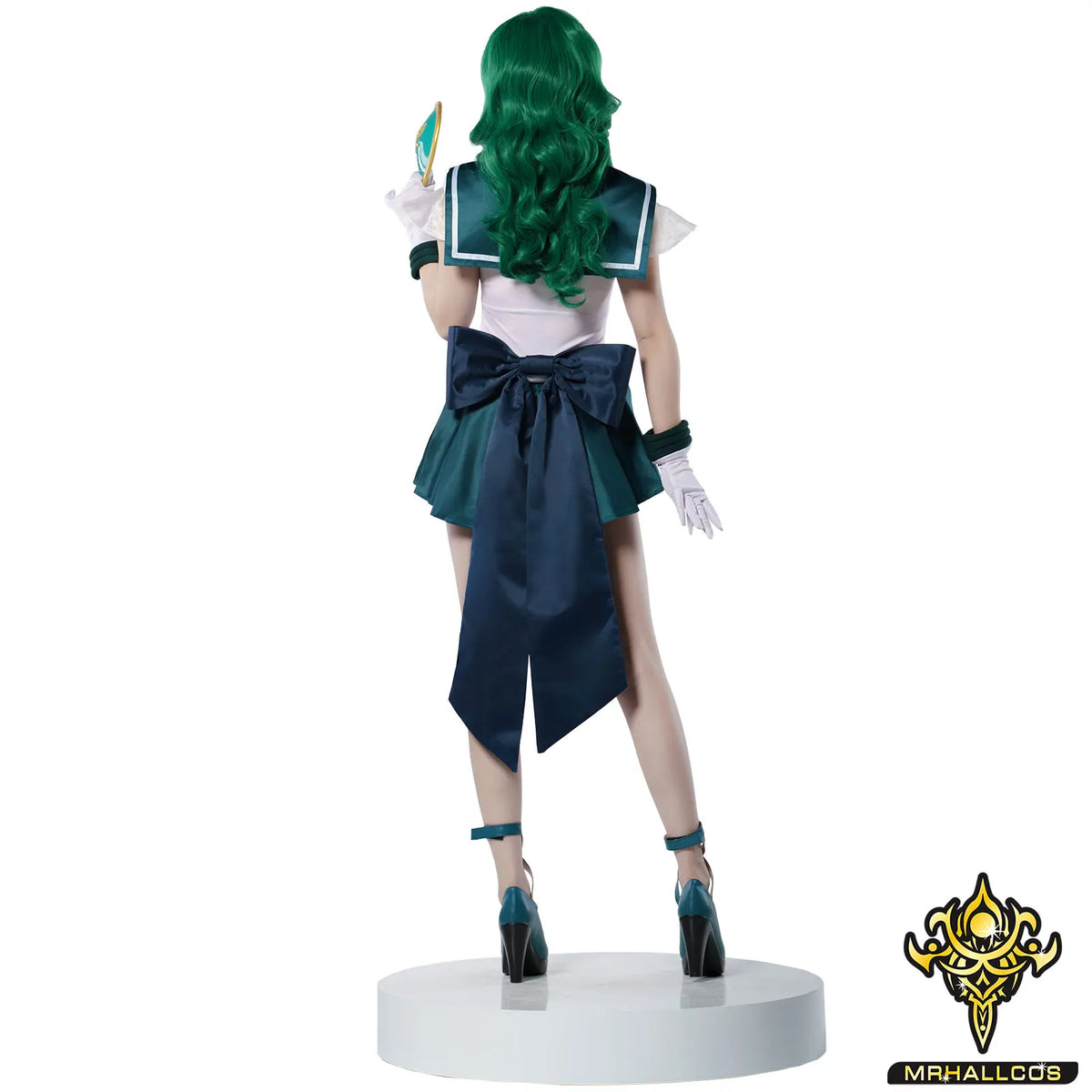 MRHALLCOS Anime Cosplay Sailor Neptune Michiru Kaiou Moon SuperS Dress Outfits Costume Halloween Party Kid Adult Women Plus Size