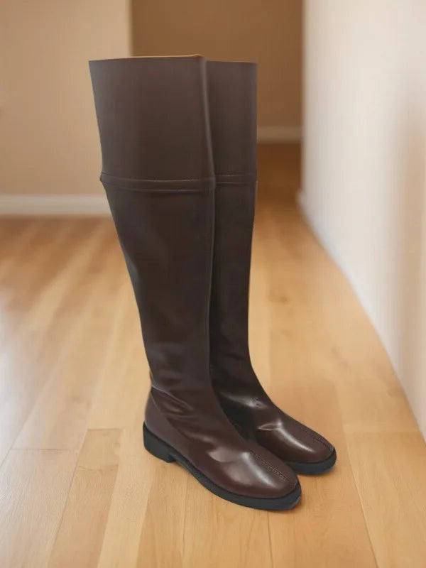 Attack on Titan Cosplay Brown Knee-high Long Boots Anime Ensemble Three Sheets of Paper Team Uniform Custom-made Shoes