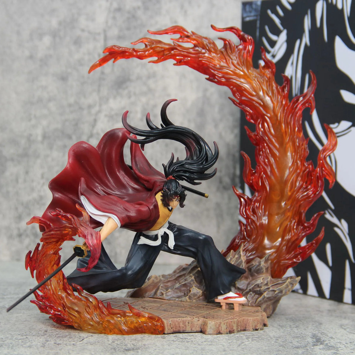 【In-Stock】Ghost Slayer Gk Battle Black Death Mou Battle Ji Guoyuan One Light Edition Model Ornament Statue Handmade Wholesale