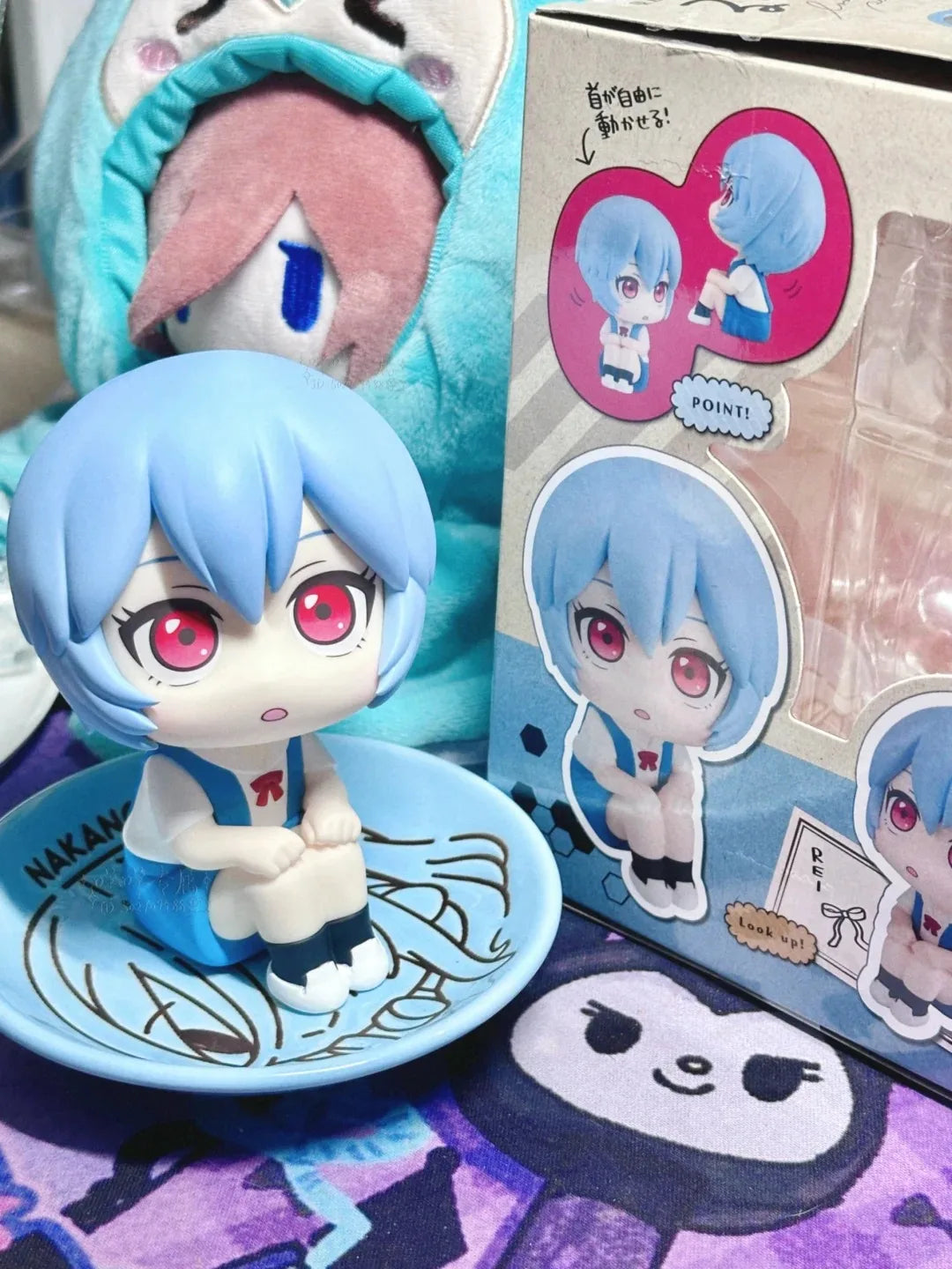 New Neon Genesis Evangelion Anime Figure EVA Ayanami Rei Asuka LookUp Q Version Model Desktop Ornament Gift Doll Toys