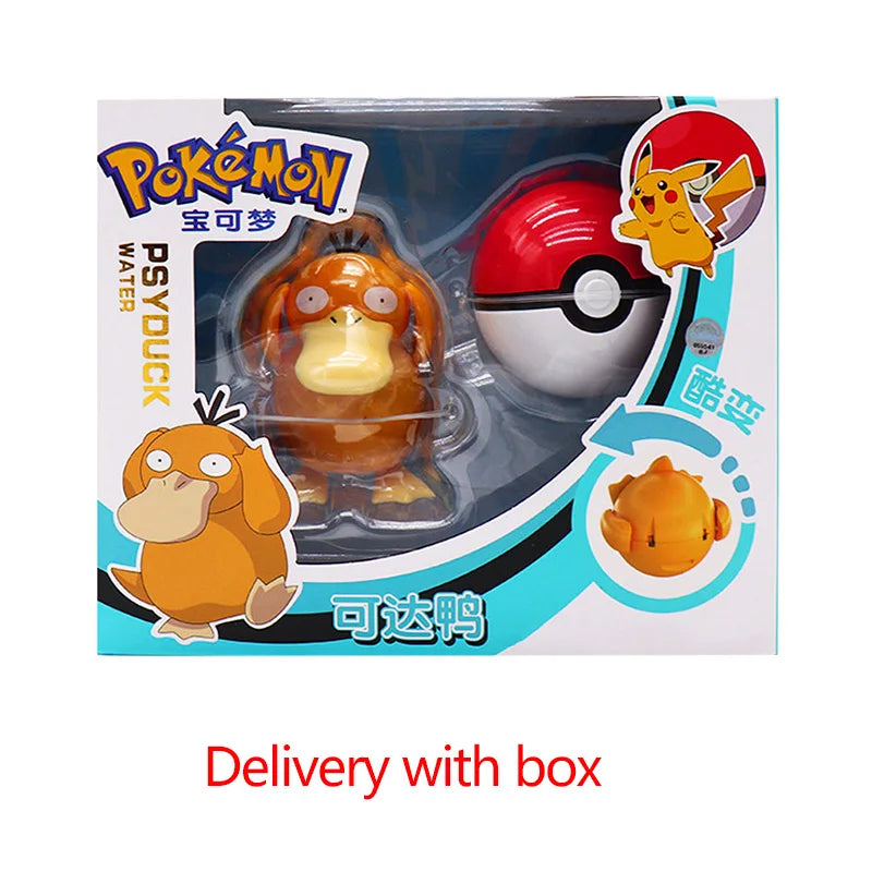 Deform Pokemon Pokeball Greninja Lucario Ball Action Figure Toy Set Mew Pikachu Dragonite Snorlax Venusaur Blastoise Elf Monster