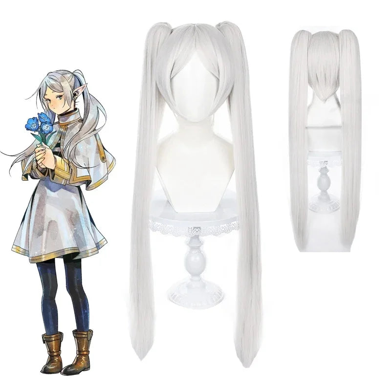 Sousou No Frieren Cosplay Costume Wig Shoes Anime Figures Magician Dress Elf Ear Halloween Party Charistmas for Women