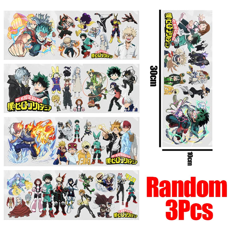 UV DTF Anime HD Sticker Waterdichte DIY My Hero Academia Transfer Sticker Permanent Sticker Water Cup Midoriya Izuku Decorate