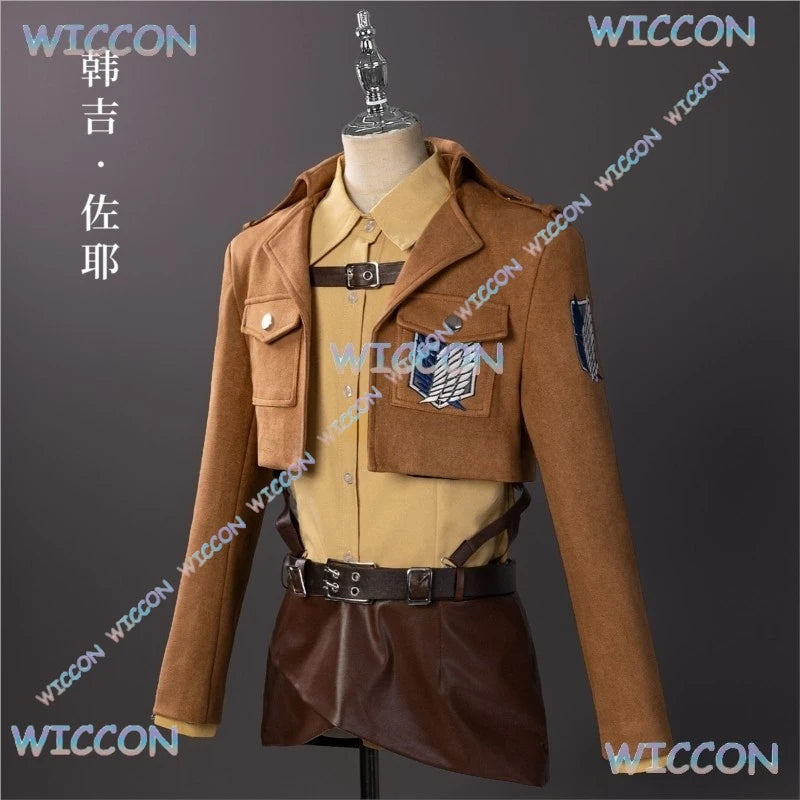 Anime Attack Cos On Titan Eren Jaeger Mikasa·Ackerman Cosplay Armin Arlert Hange Zoe Costume Survey Corps Full Set Women Men Cos