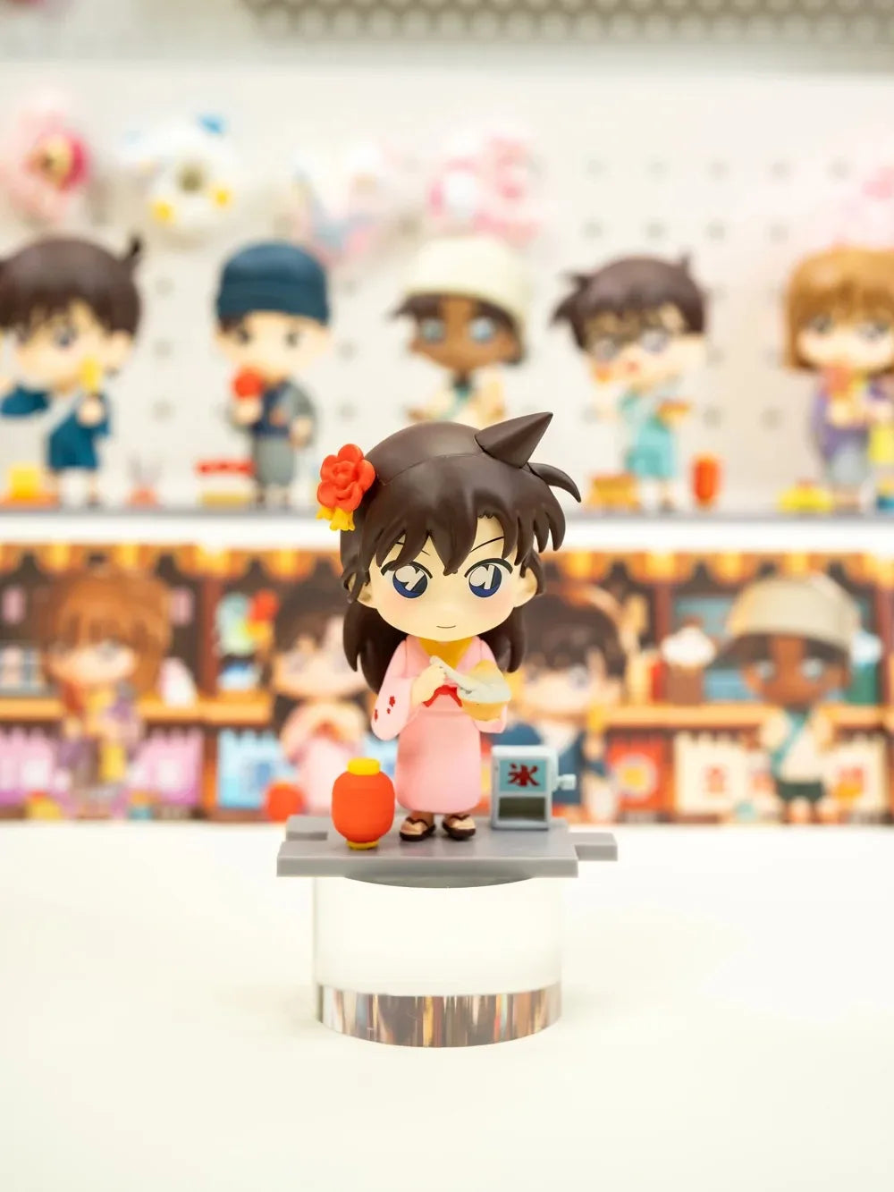 Original Detective Conan Anime Figure Conan Edogawa Action Figure Q Version Collectible Model Doll Toys Desktop Decoration Gifts