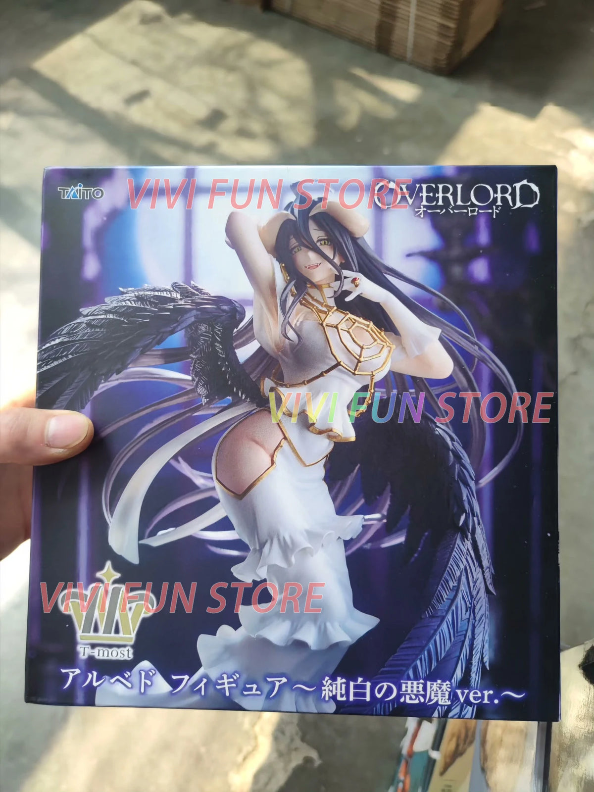 In Stock  T-most OVERLORD Albedo Pure White Devil ver.  Model Toys 29cm Beautiful girl Model Static ornaments