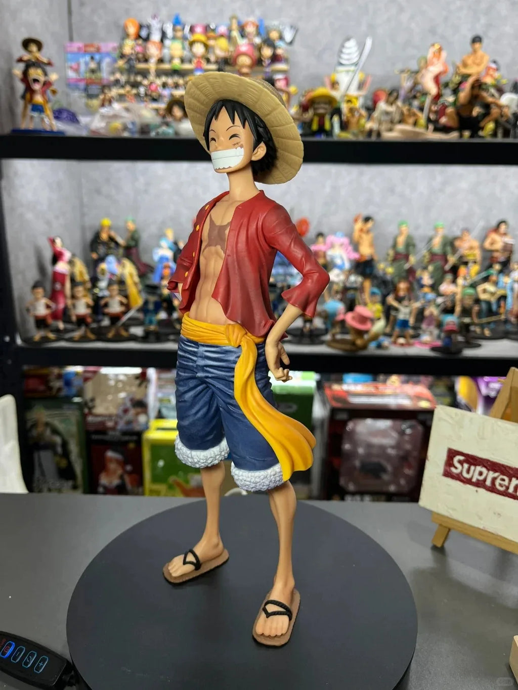 New 28cm One Piece Anime Figure Confident Smiley Luffy Three Form Face Changing Doll Action Figurine Model Toys Birthday Gifts