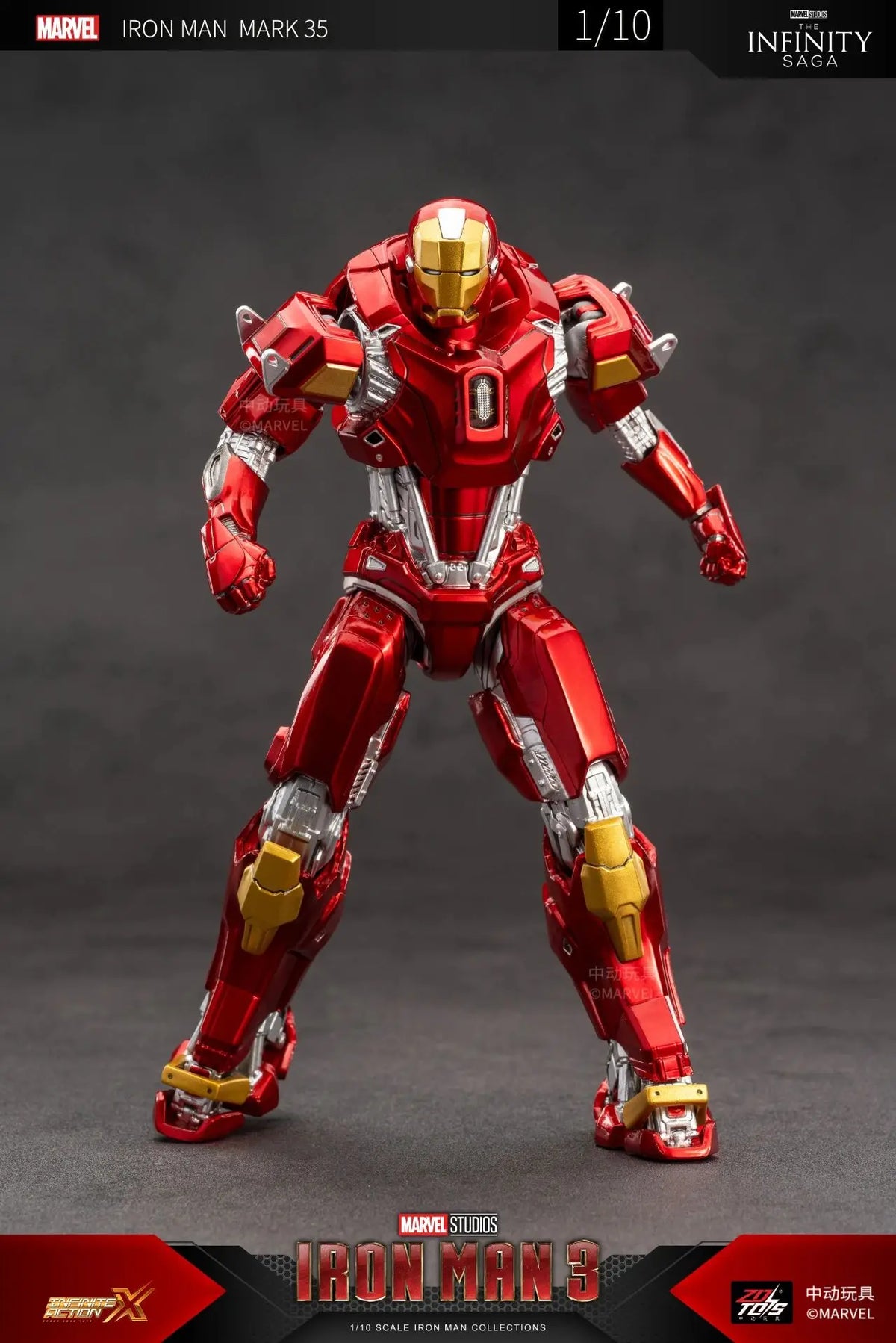 ZD Toys Iron Man Action Figure Mark 35 Red Snapper Iron Man MK 24 MK 22 MK 47 Tony Stark Ironman Figure Action Collect Toy Gift