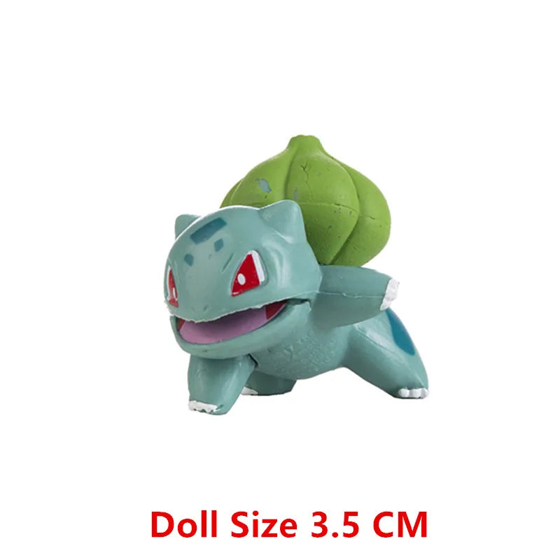 Pokemon Cartoons Anime Figure Pikachu Charmander Eevee Squirtle Cosplay Toys Model Figure Collection Dolls Birthday Gift