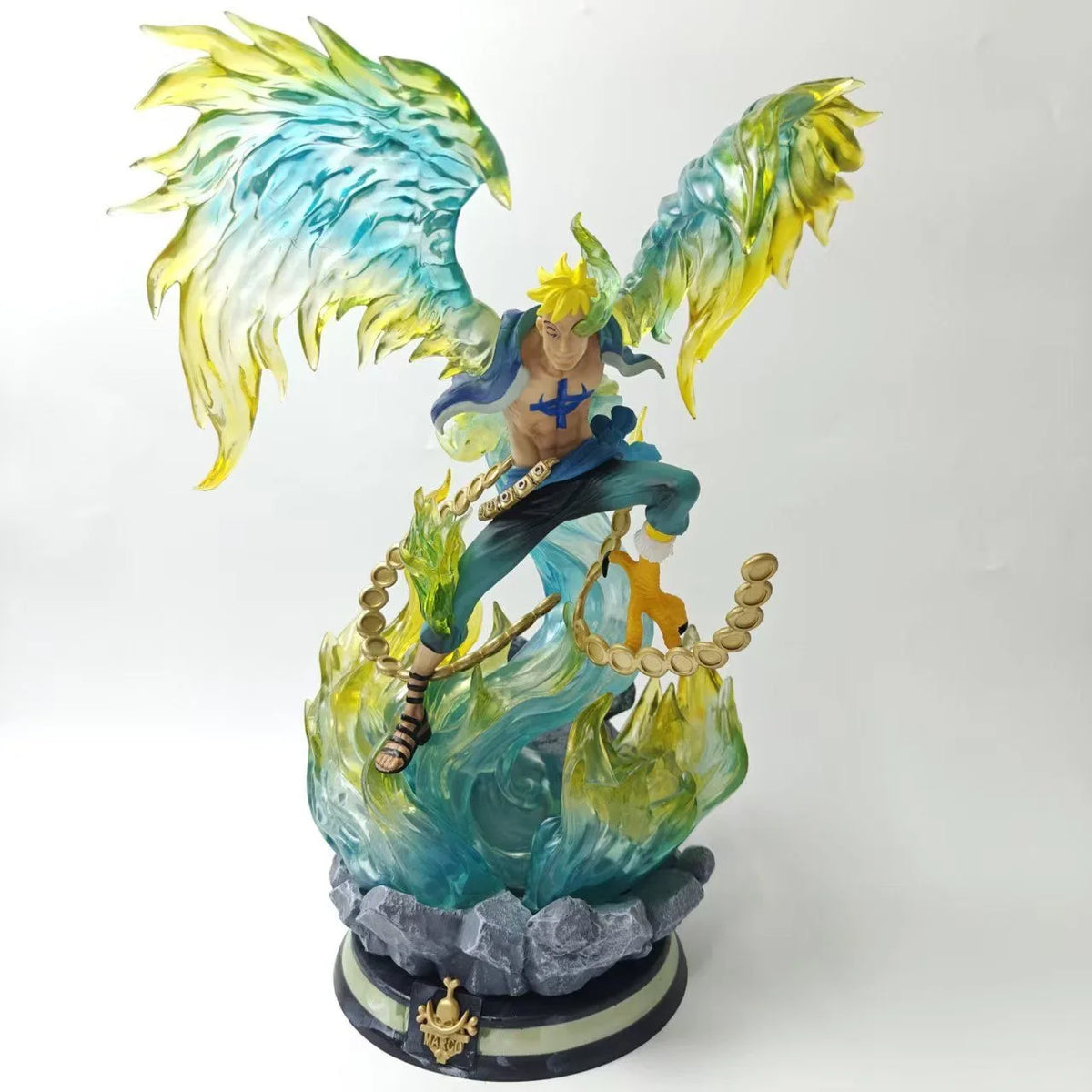 39cm/15.35in One Piece Anime Marco Phoenix Whitebeard Pirates Collectible Statue Model Figure Ornament Gifts