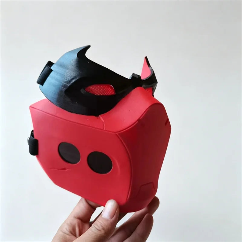 Superhero Red Hood Jason Todd Half Face Helmet Mask Unisex Adult Latex Mask Halloween Carnival Cosplay Party Accessory
