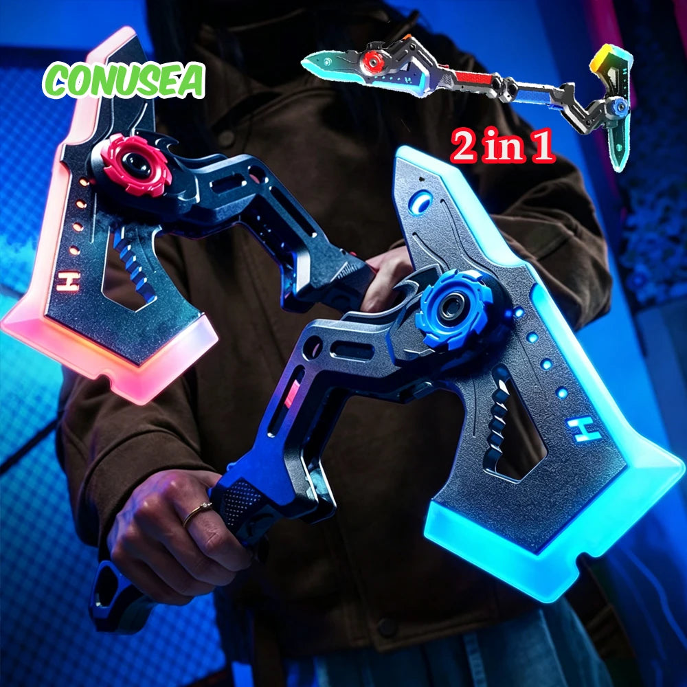 Lightsaber Toy AXE Light Stick 2 in 1 Sword Toys Lightstick Cosplay Role-Play Games Kids Gifts Cool Toy for Adult Children Boys