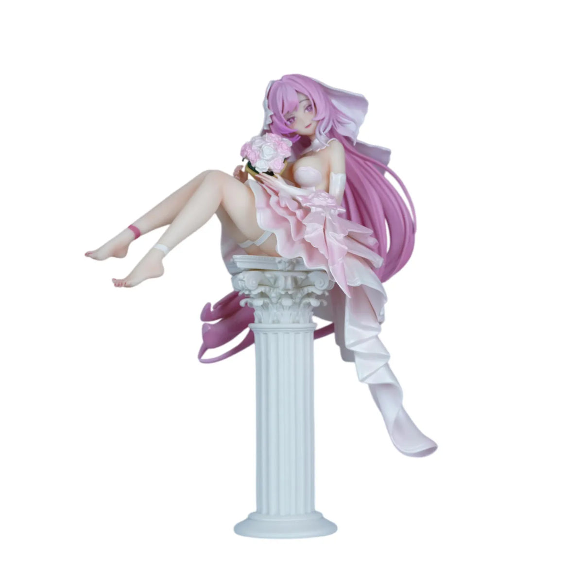 New 30cm Elysia Wedding Dress Anime Figure Pvc Model Collectible Desktop Ornamen Static model statue Surprise Gift