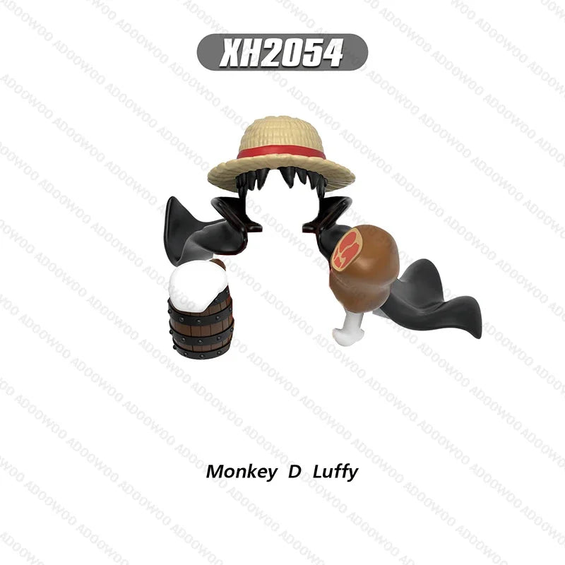 XH2030-XH2077 Japanese Anime Series Cartoon Building Block Figure Luffy Zoro Joba Mini Action Combination Desktop Accessory Toy