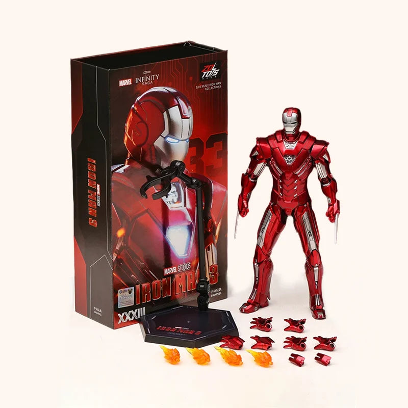 ZD Toys Marvel Studios Iron Man MK3 Action Figure MK35 MK24 MK40 MK38 Tony Stark Ironman Figure Action Collect Toy Gift