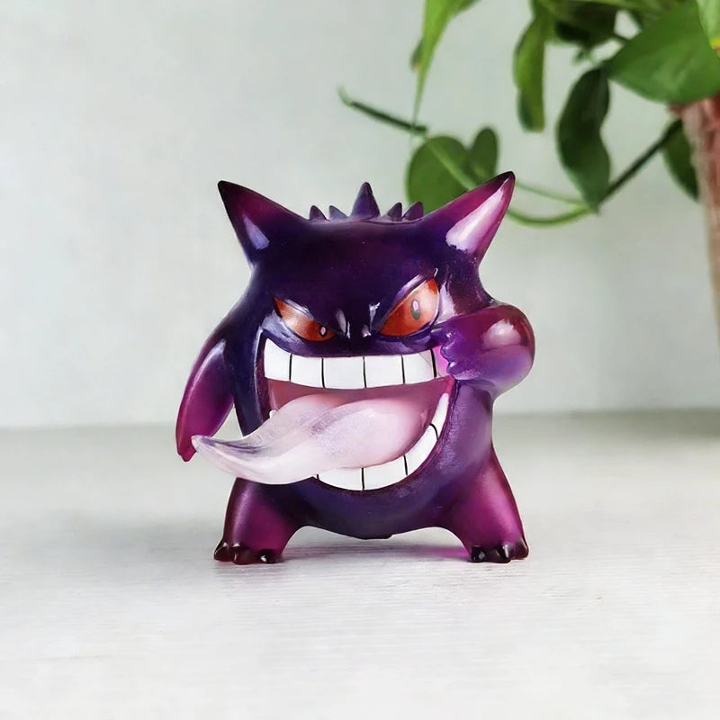 9cm Pokemon Kawaii Funny Gengar Tongue Out Action Figure Pocket Monsters Collect Doll Anime Model Toy Car Ornament Surprise Gift