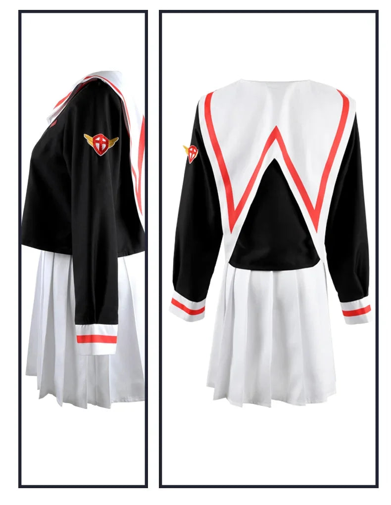 Anime Cardcaptor Sakura Card Captor Kinomoto Sakura Li Syaoran Cosplay Costume School Uniform Man Woman Campus Sailor Suit