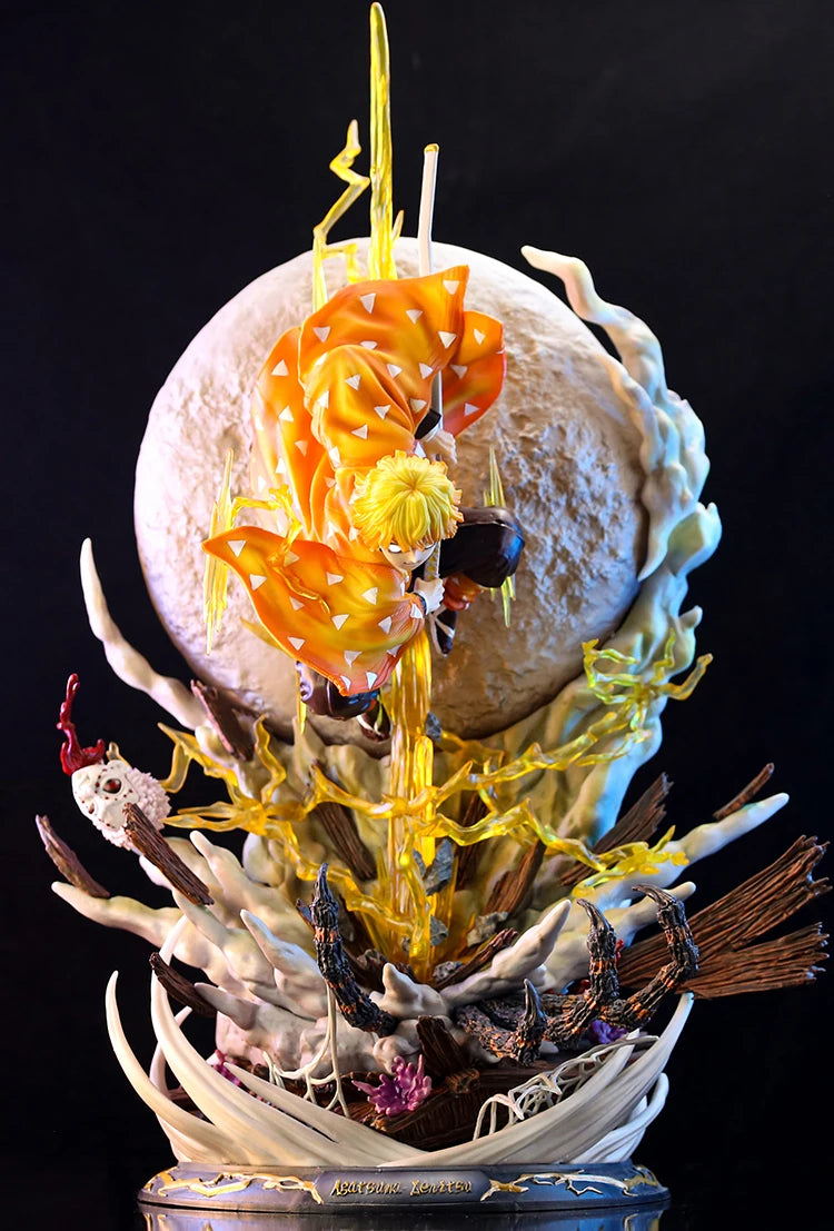 In Stock 51cm Demon Slayer Agatsuma Zenitsu And Kochou Shinobu Gk Anime Figure Statue Desktop Decoration Collection Model Gifts