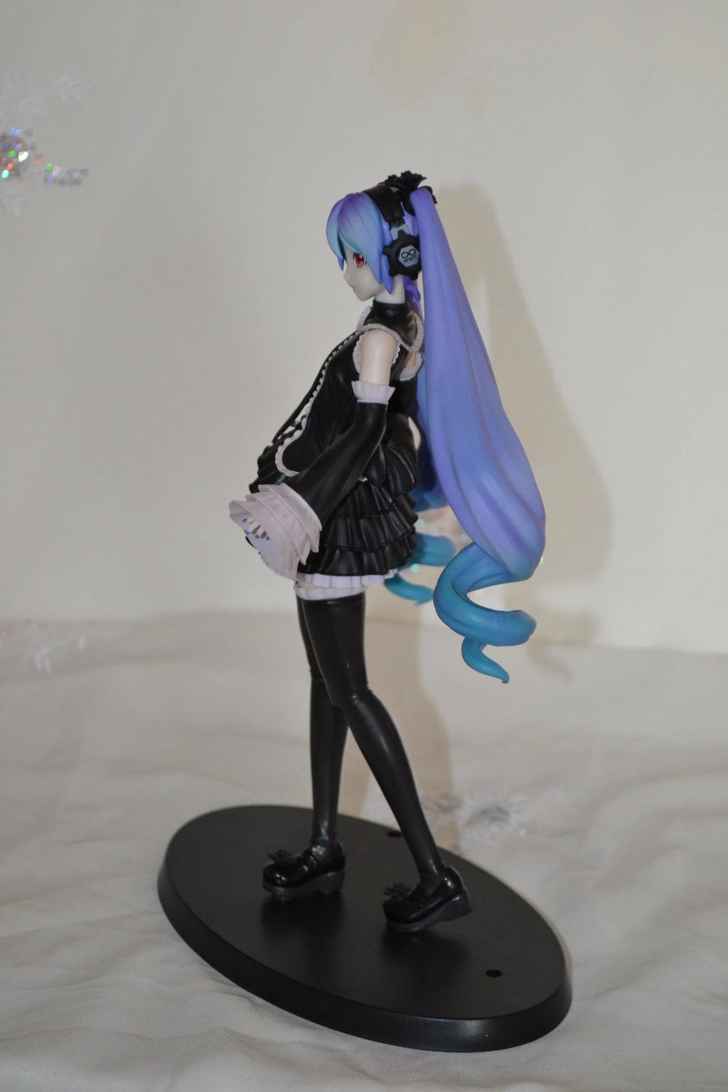17CM Anime Hatsune Miku Project DIVA Arcade Future Tone Hatsune Miku Black Dress Lolita Model Toy Gift Collection Aciton Figure