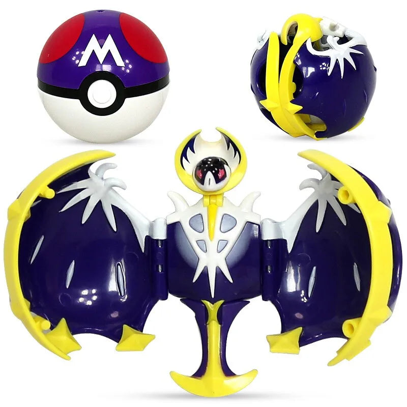 Pokemon ball deform Figure Pikachu Charizard Venusaur Blastoise Gyarados Solgaleo Lunala Action Figurine pokeball poke child Toy