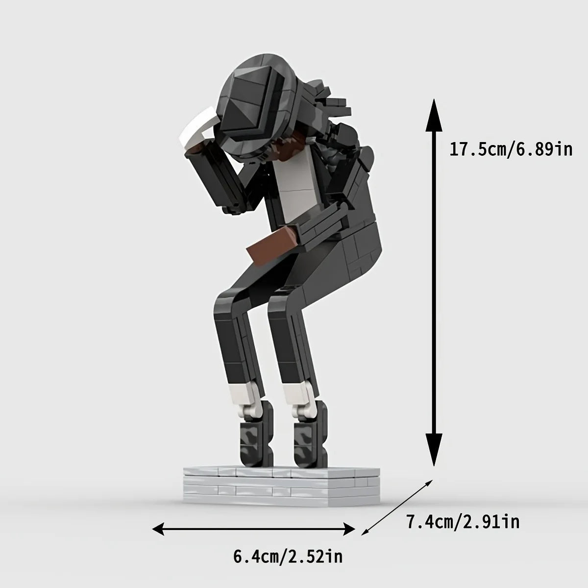 Michael Jackson MJ Classic Figure Model Ornament Micro Particle DIY Assembly Puzzle Kit Desktop Collectible Decor Gift