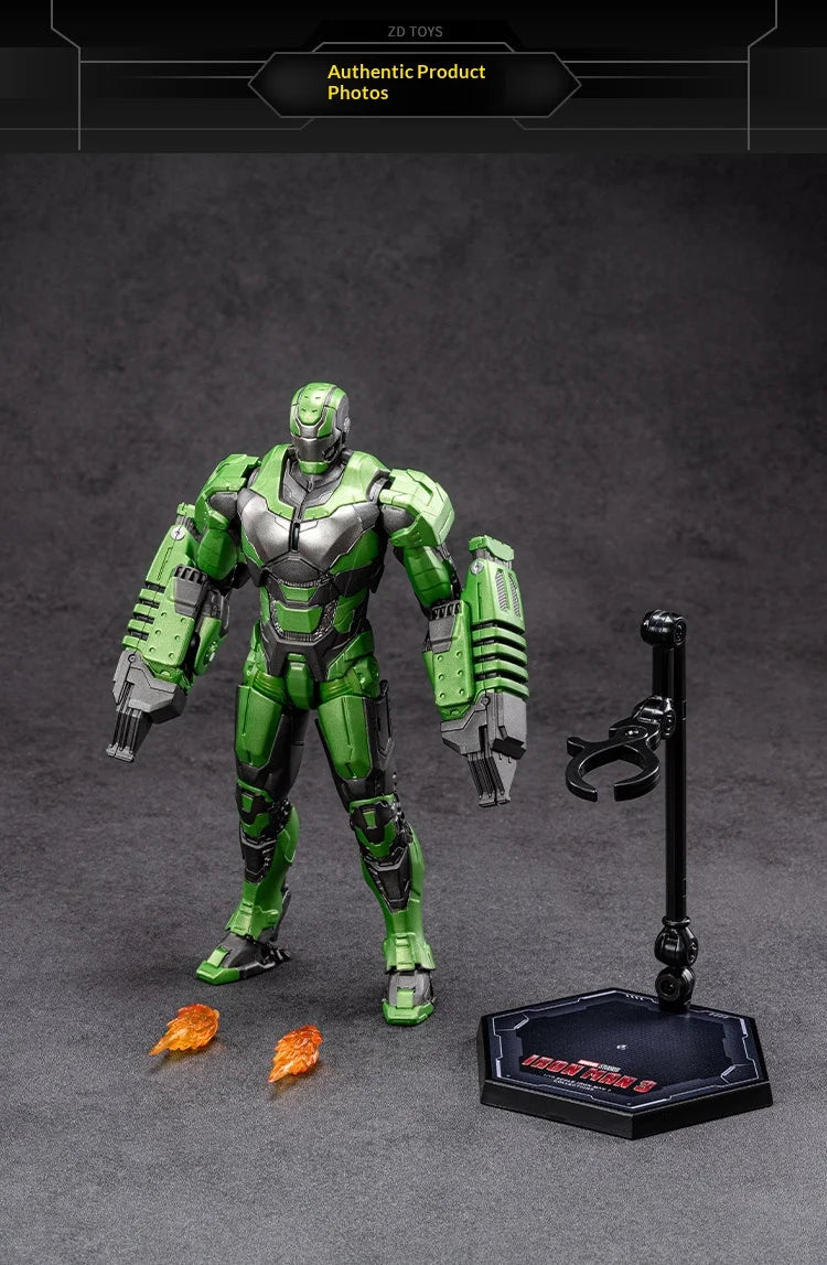 ZDTDS   Iron Man MK26 Gamma Action Figure Joint Movable Collectible Model Desktop Display Gift For Adult Fans