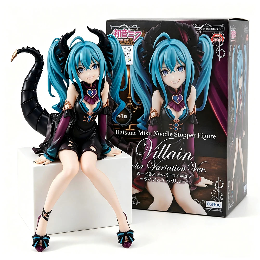 13CM Hatsune Miku Villain Figure Noodle Stopper Figure Anime Model Doll Toy Gift Collection Ornaments DecorationPVC