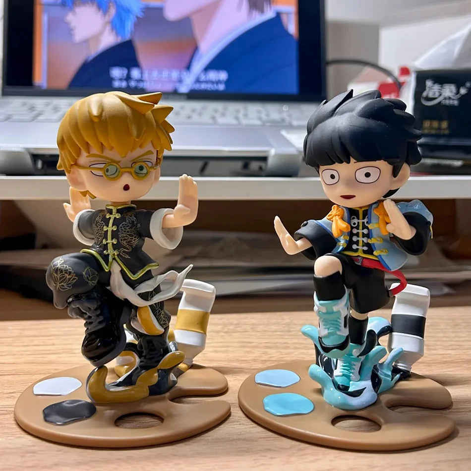 Anime Mob Psycho 100 Figures Gk Reigen Arataka Q Edition Kawaii Standing Palm Series Model Doll Desktop Ornament Collectible Toy