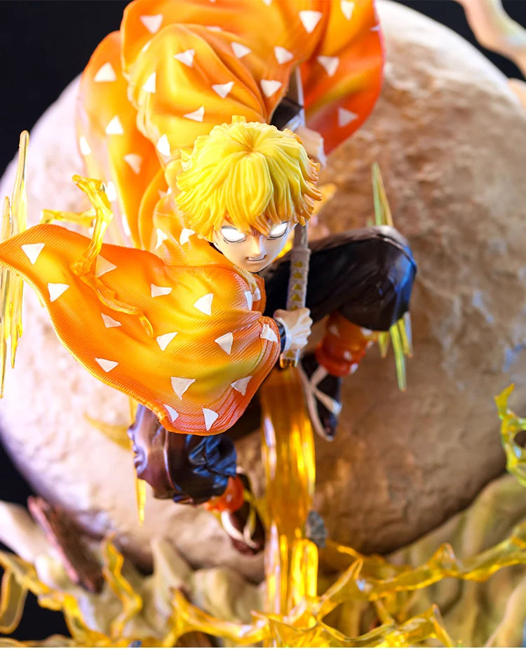 In Stock 51cm Demon Slayer Agatsuma Zenitsu And Kochou Shinobu Gk Anime Figure Statue Desktop Decoration Collection Model Gifts