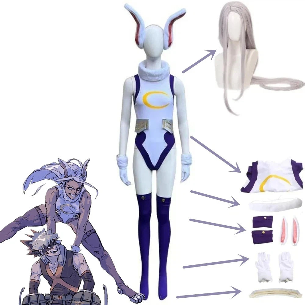 Mha Rabbit Hero Mirko Cosplay Sexy Costume Anime Bnha Rumi Usagiyama Miruko Role Playing Party Cosplay Women