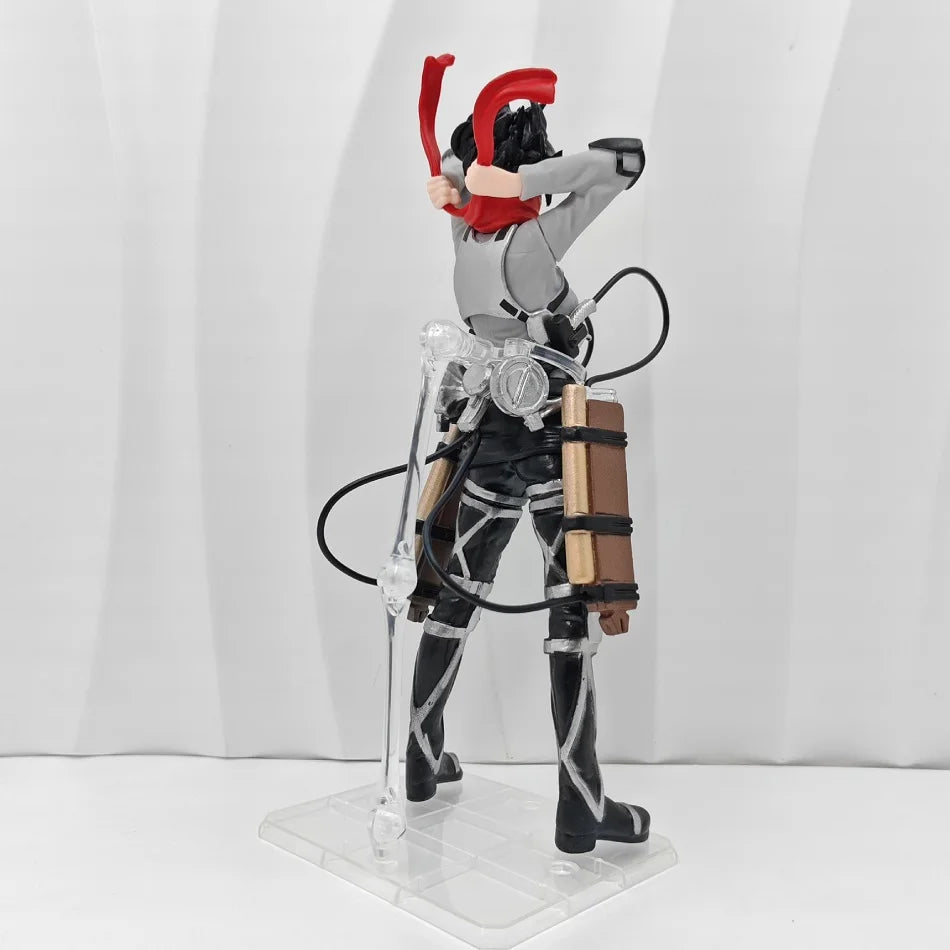 21cm Anime Attack on Titan Figure Eren Jaeger & Mikasa Ackerman Action Figures Model  PVC Collectible Figurine Doll Toys Gifts