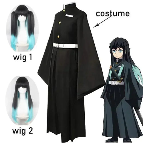 2026 Cosplay Costume Anime r Cosplay Yaiba Kisatsutai Uniform Wig Halloween Party Clothes