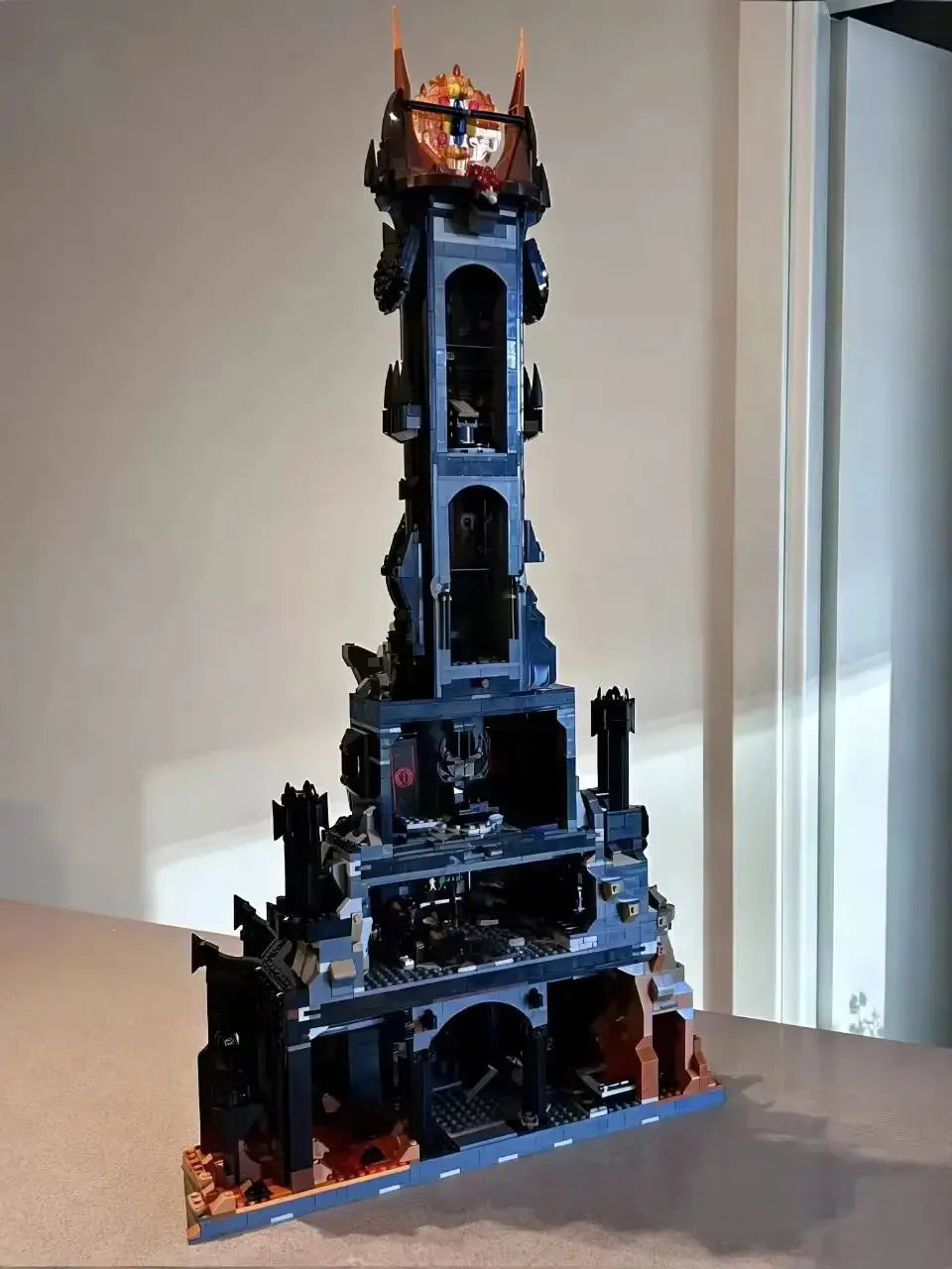 2026 New Home Decoration Creative Black Tower Model Toys 5471PCS Birthday and Christmas Gifts