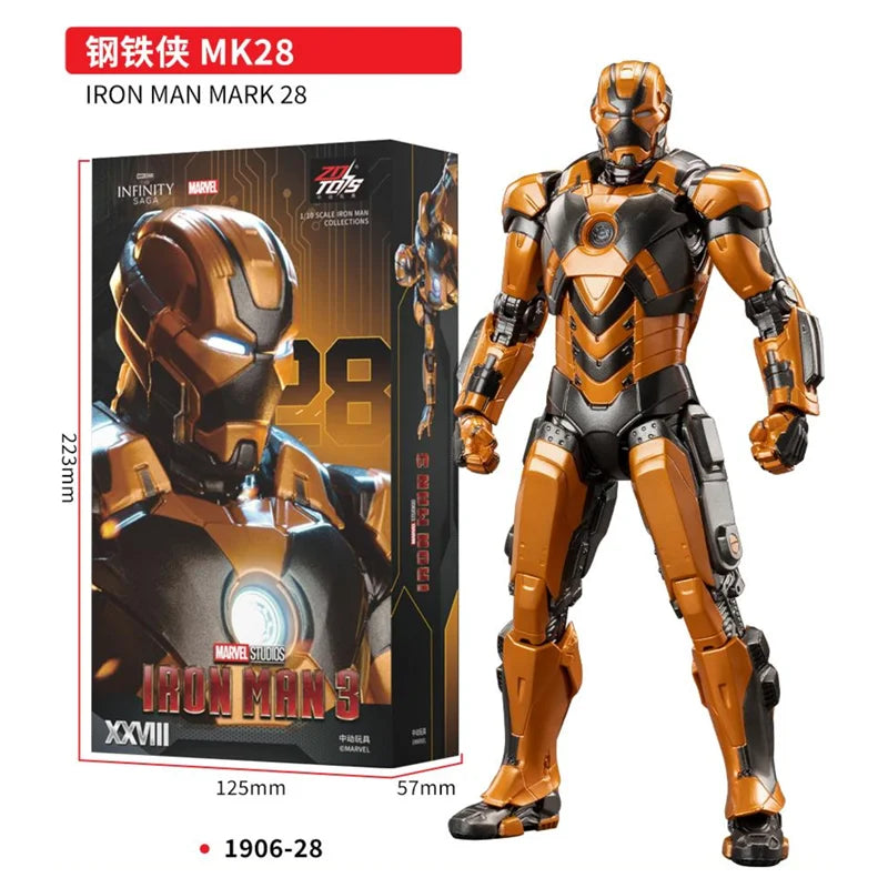 ZD Toys Marvel Studios Iron Man MK3 Action Figure MK35 MK24 MK40 MK38 Tony Stark Ironman Figure Action Collect Toy Gift