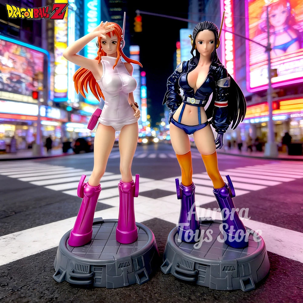 26cm/10.24in Anime ONE PIECE Figure Robin Nami Action Figures Pvc Collection Model Toys for Gifts