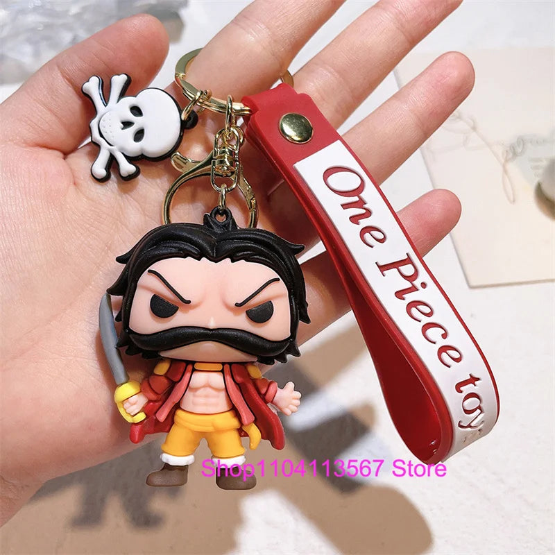 One Piece Luffy Keychain Monkey D. Luffy Roronoa Zoro Cartoon Character Ornament Key Bag Pendant Clothing Accessories