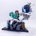 Demon Slayer Mugen Train Rengoku Kyojuro Tanjiro Kamado Action Figure Anime Battle Diorama Statue Desktop Display Model Toy Gift