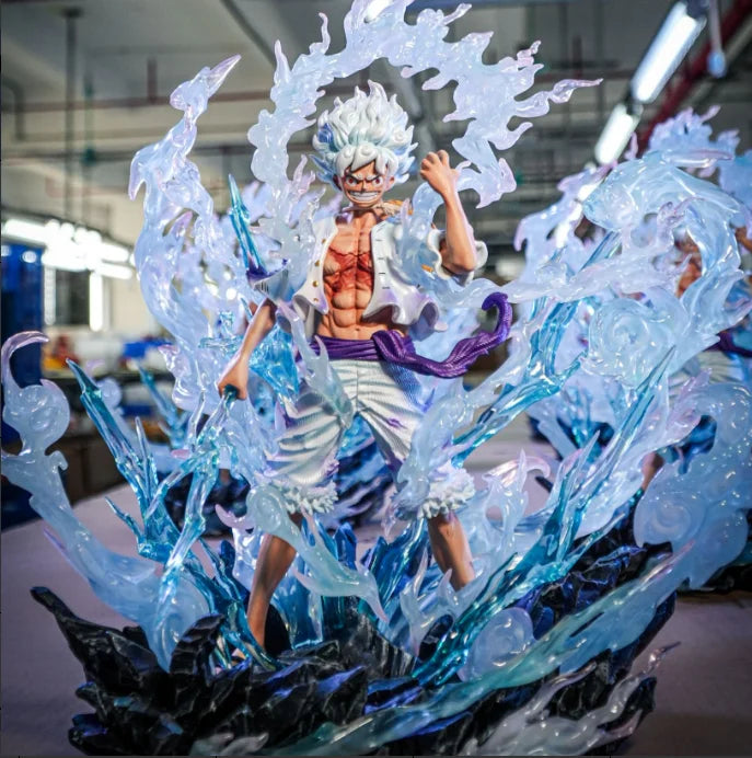 New One Piece 34cm Jt Full Painting Roronoa Zoro Gk Figure Battle Scene Statue Popular Anime Characters Desktop Decoration