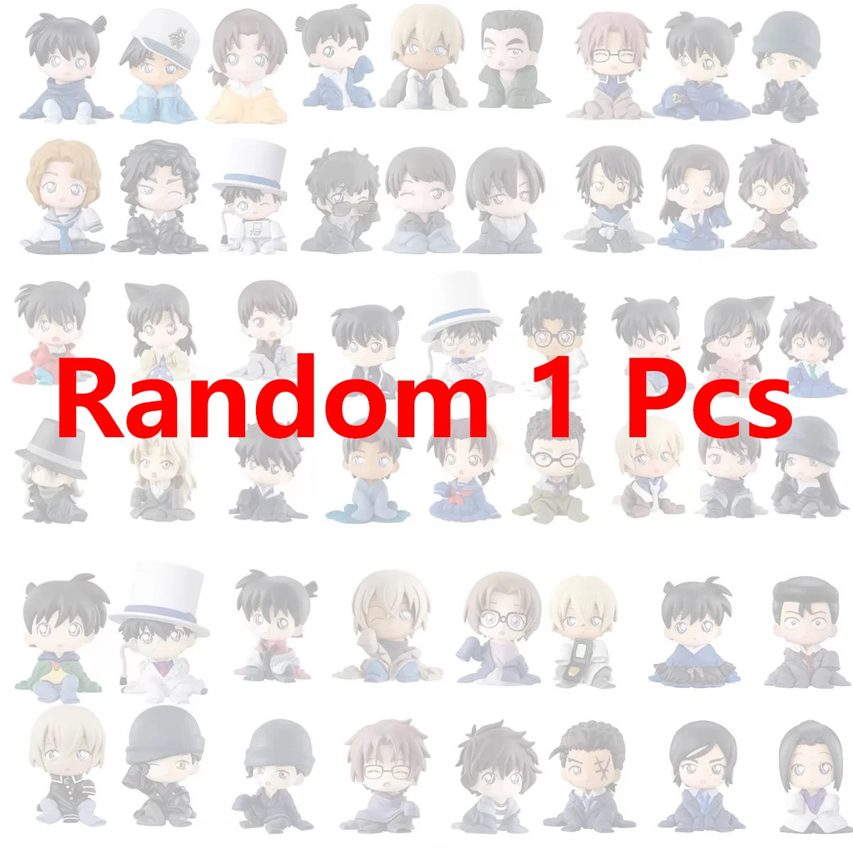 Detective Conan Sitting Pose Series Gashapon Shuichi Akai Subaru Okiya Ran Mouri Action Figure Model Toy