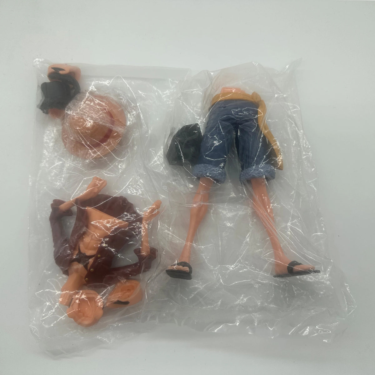 Hot 28cm  One Piece Anime Figure Confident Smiley Luffy Three Form Face Changing Doll Action Figurine Model Toys  Kits