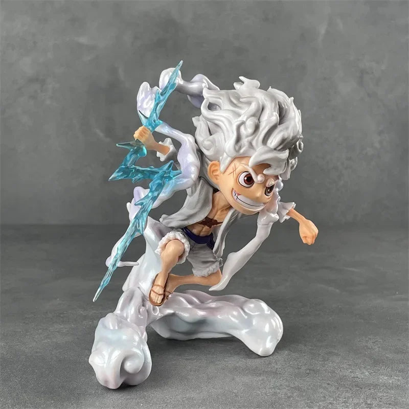 13cm Anime One Piece action figures Q-version sitting Luffy Zoro Sanji trendy toys doll models car ornaments Birthday Gifts toys
