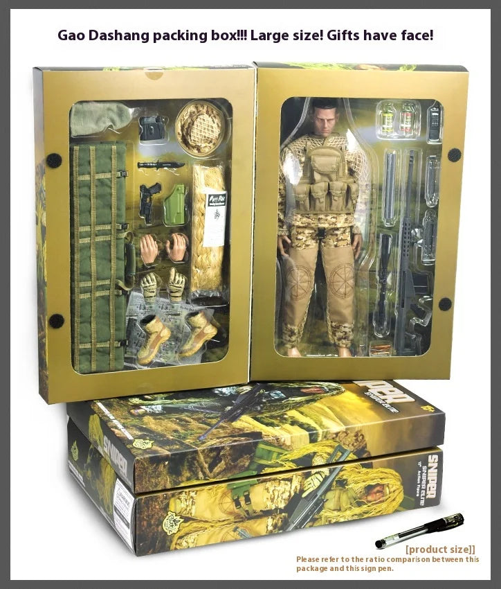 1/6 12-Inch NB07 NB08 Male Soldier Articulated Action Figure Multi-Piece Plastic Collectible Sniper With Barrett Military Models